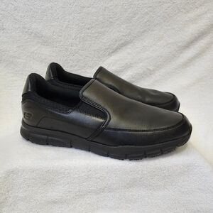 Skechers Work Slip Resistant Shoes Mens 12 Wide Memory Foam Black
